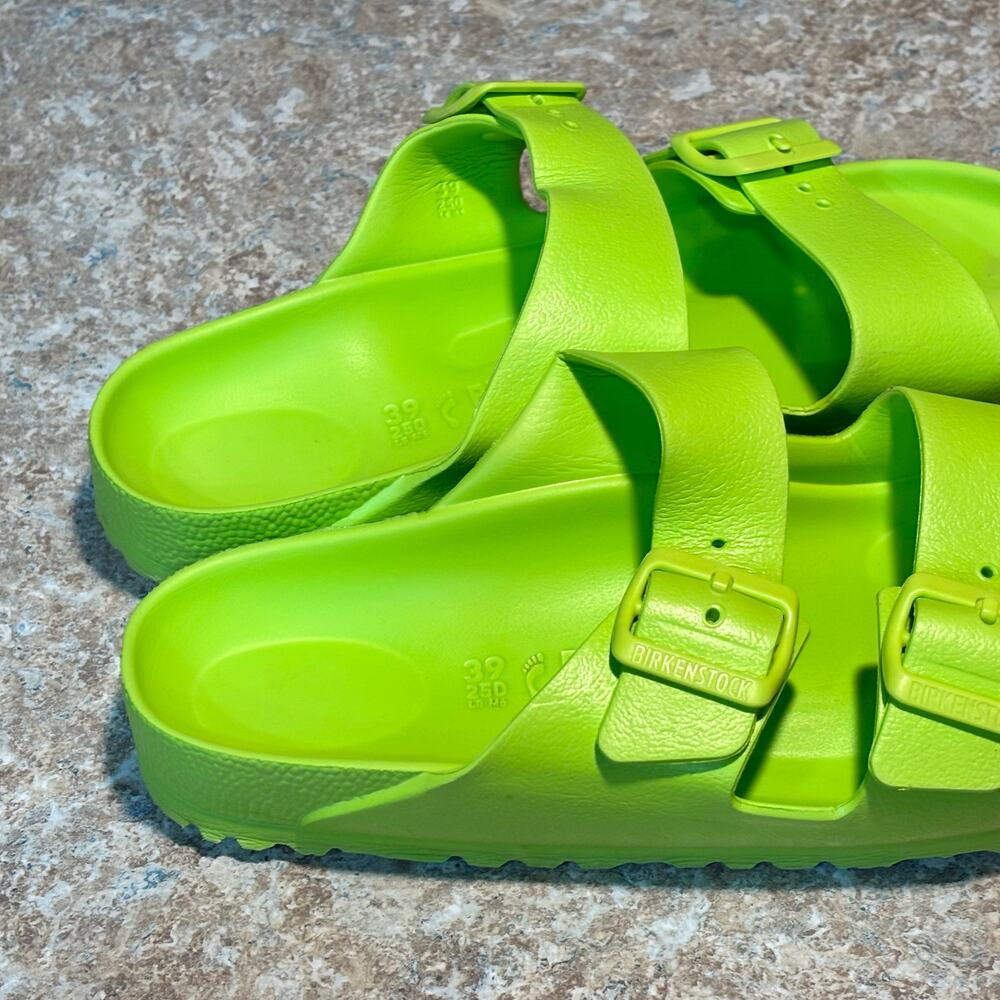 Birkenstock Arizona Essentials Green EVA Slip On Slide Sandals Size 39 - Picture 11 of 12